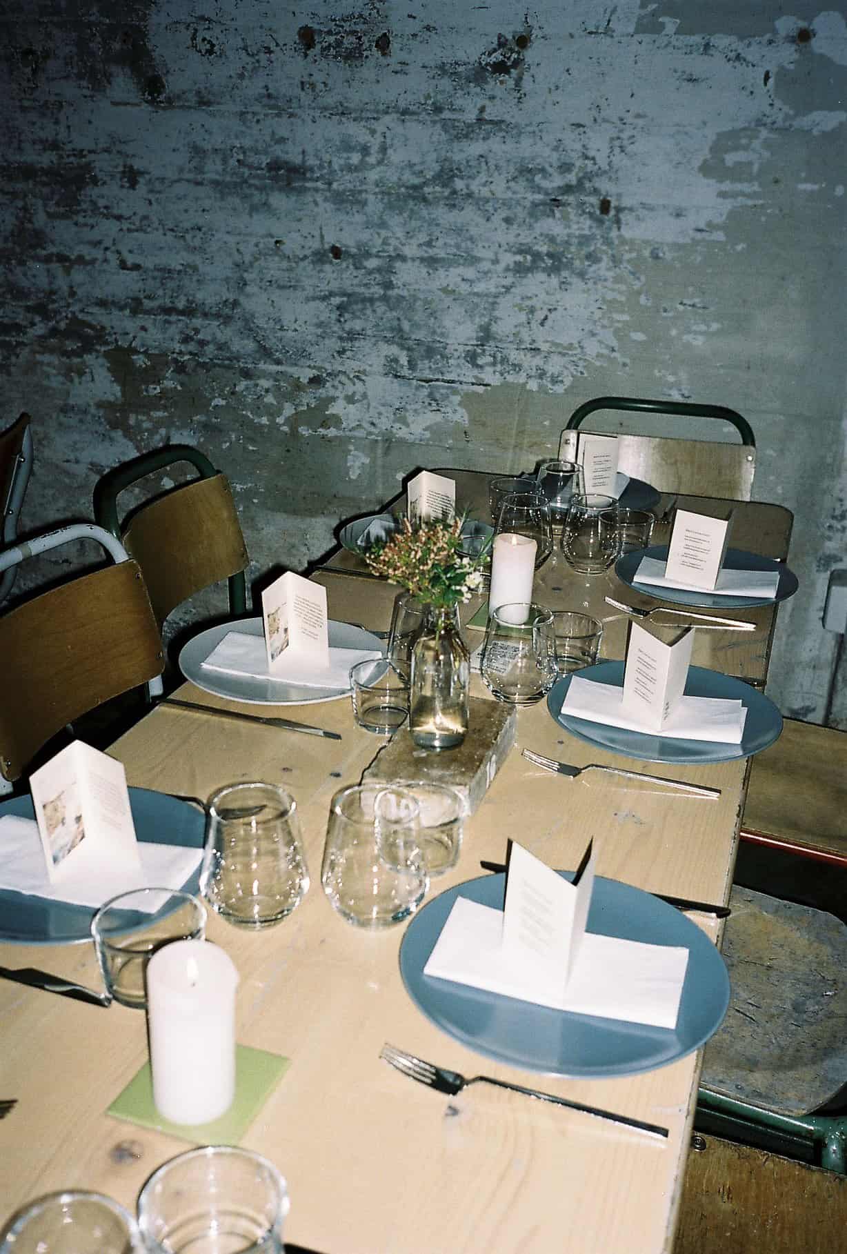 Private event table setting